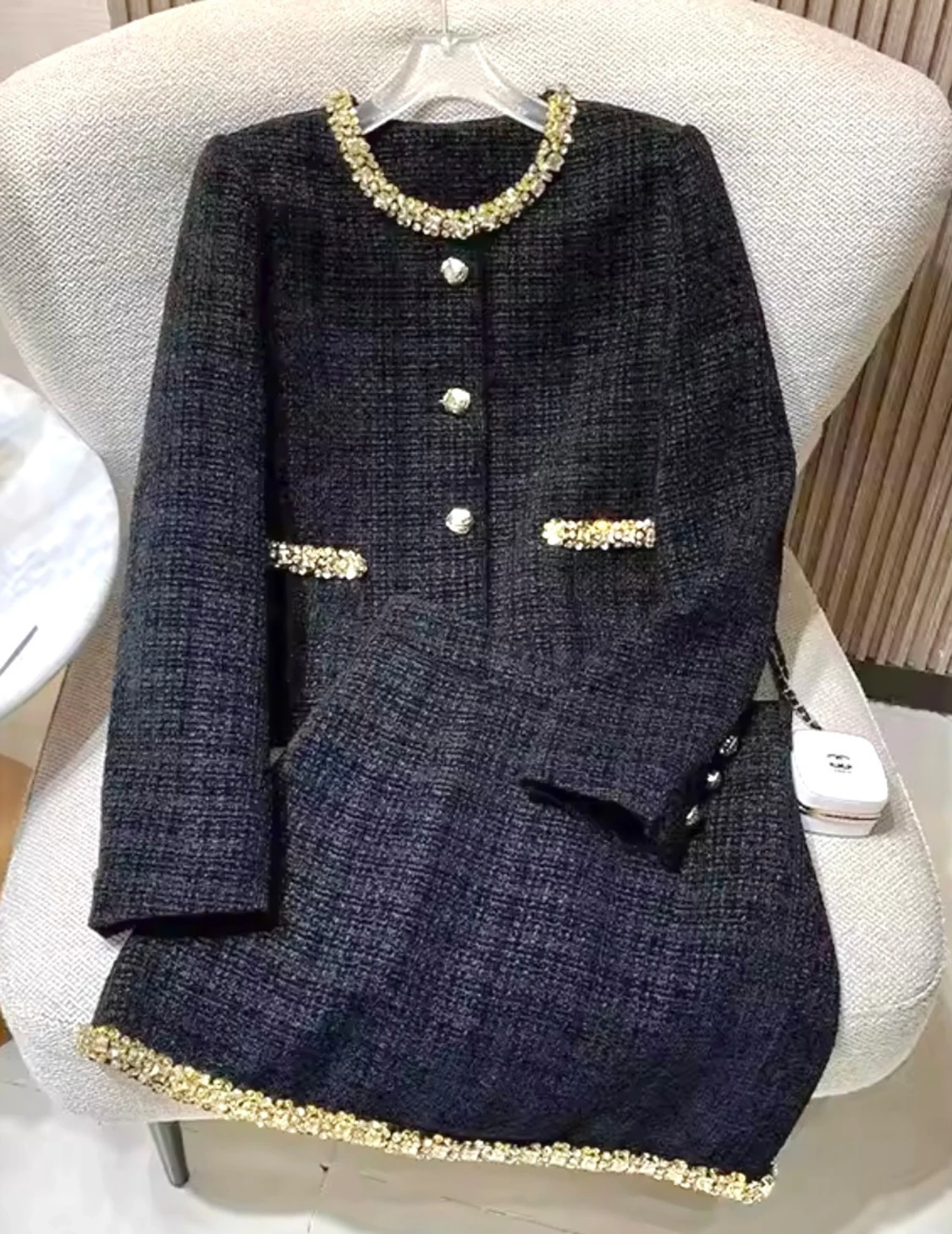 Set Svart jacks  och kjol med shorts under kjol  - 2