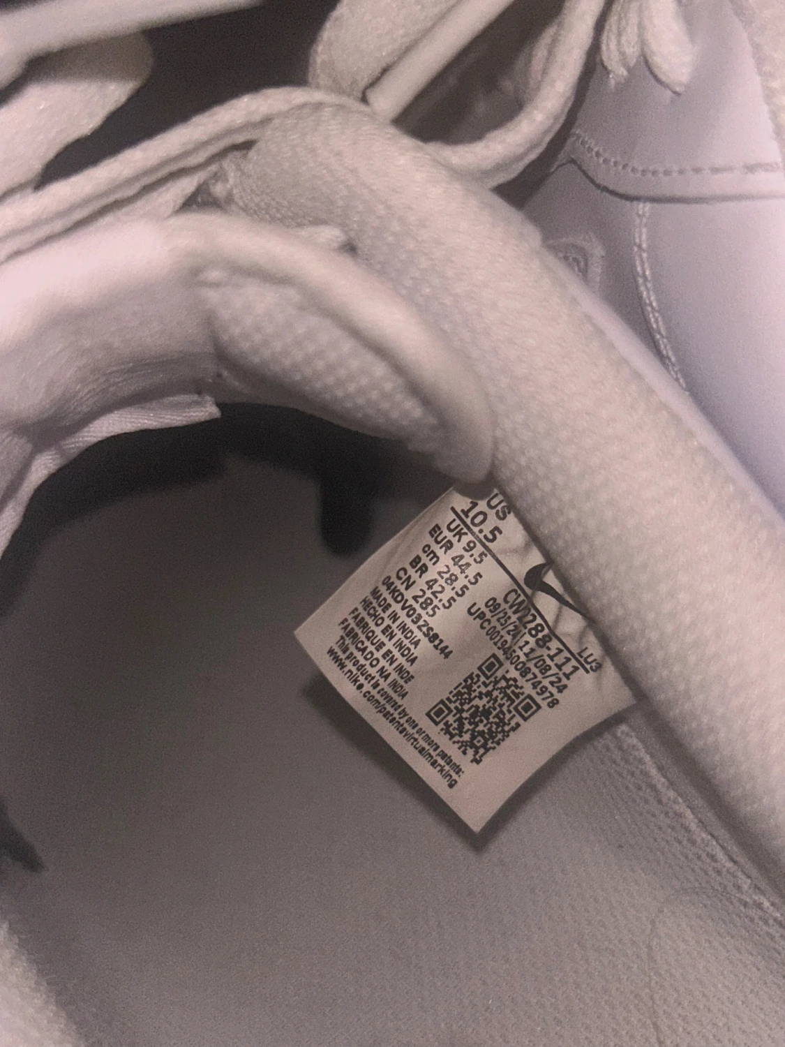 Nike Air Force 1 storlek 44,5 vit - 5