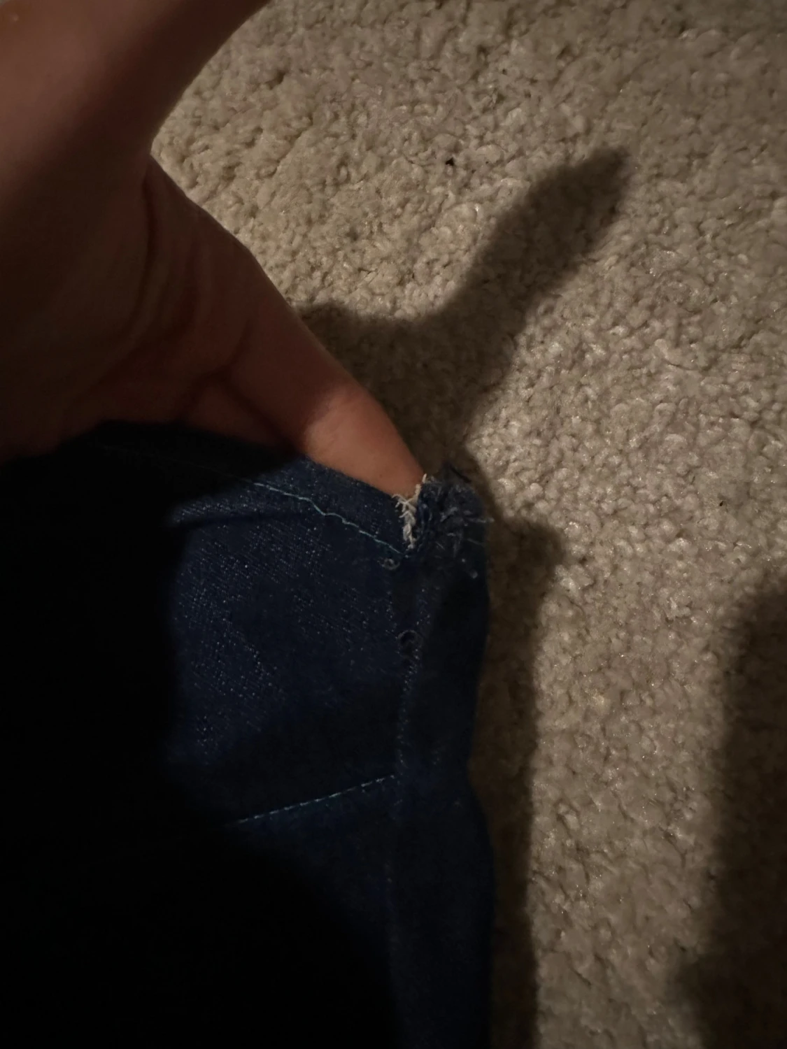 Mörkblå denim korsett-topp - 2