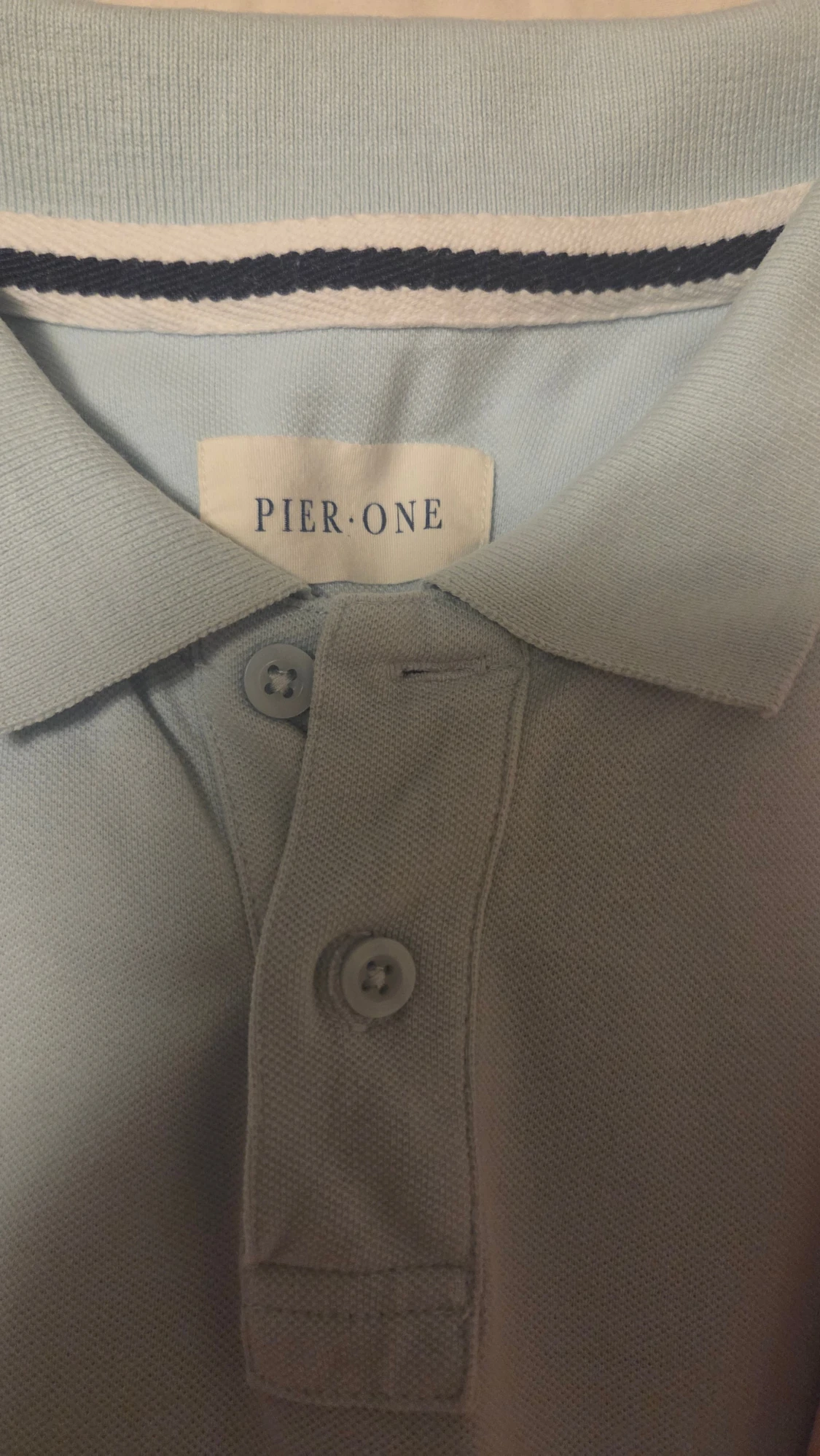 Pier One ljusblå och ljusrosa polotoppar - 1