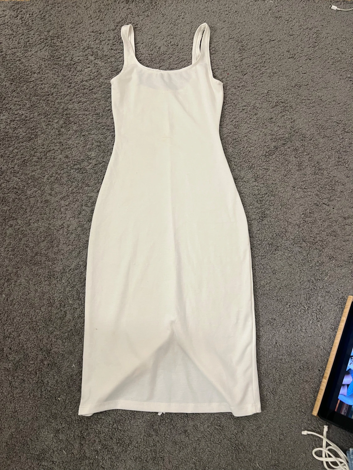 Vit långklänning med slits