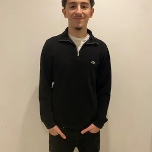 Half zip tröja från Lacoste - Säljer den eftersom den är för liten för mig. Perfekt för dig som gillar stilrena och enkla plagg. Dm för fler bilder eller frågor!!