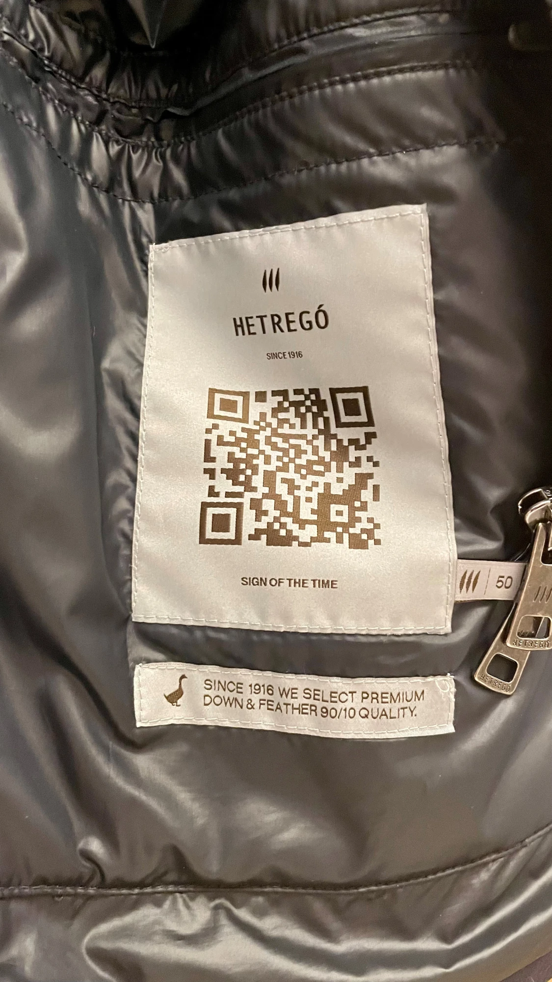 Mörkblå dunjacka från Hetregó - 4