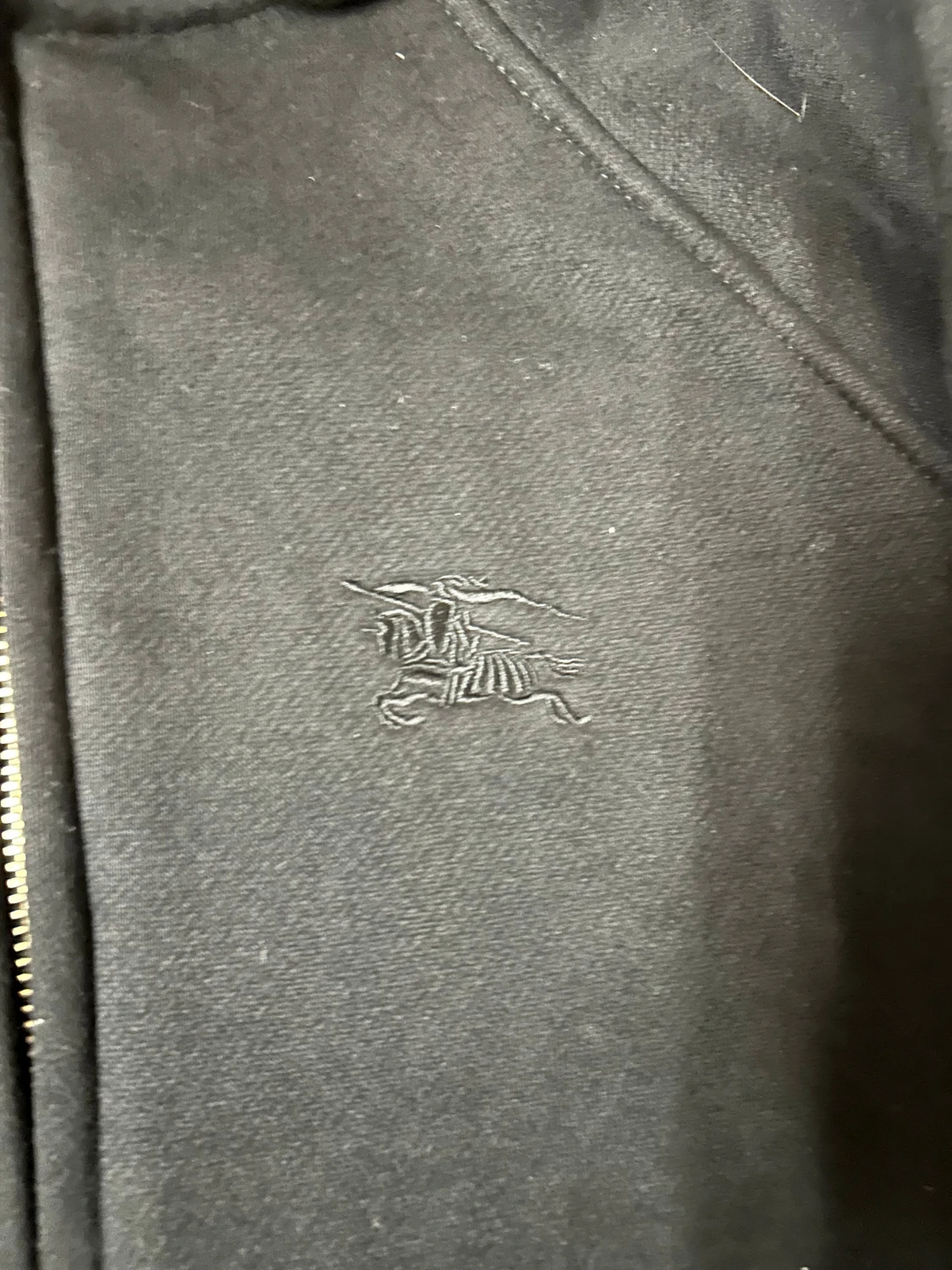 Svart Burberry hoodie med dragkedja - 2