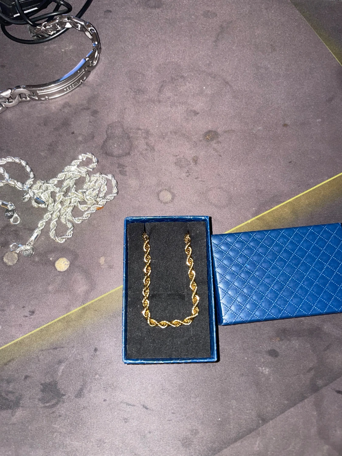 Äkta guldplaterad cordell 4mm 60cm - 1