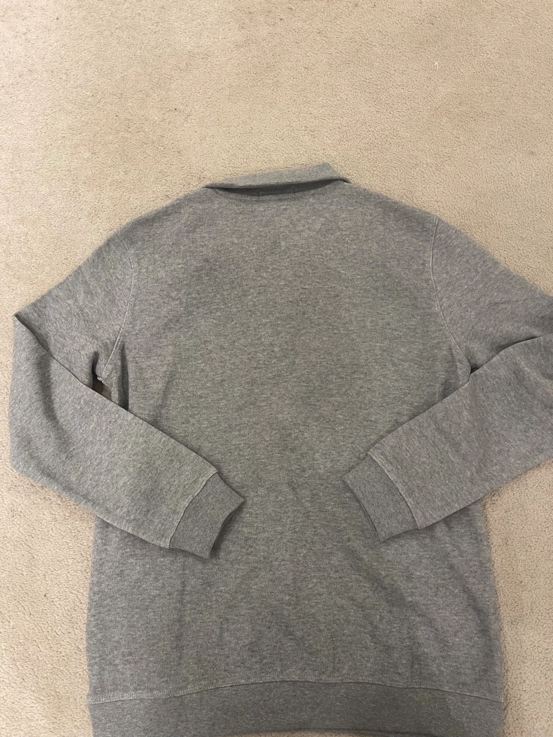Grå polo quarter zipp  - 3
