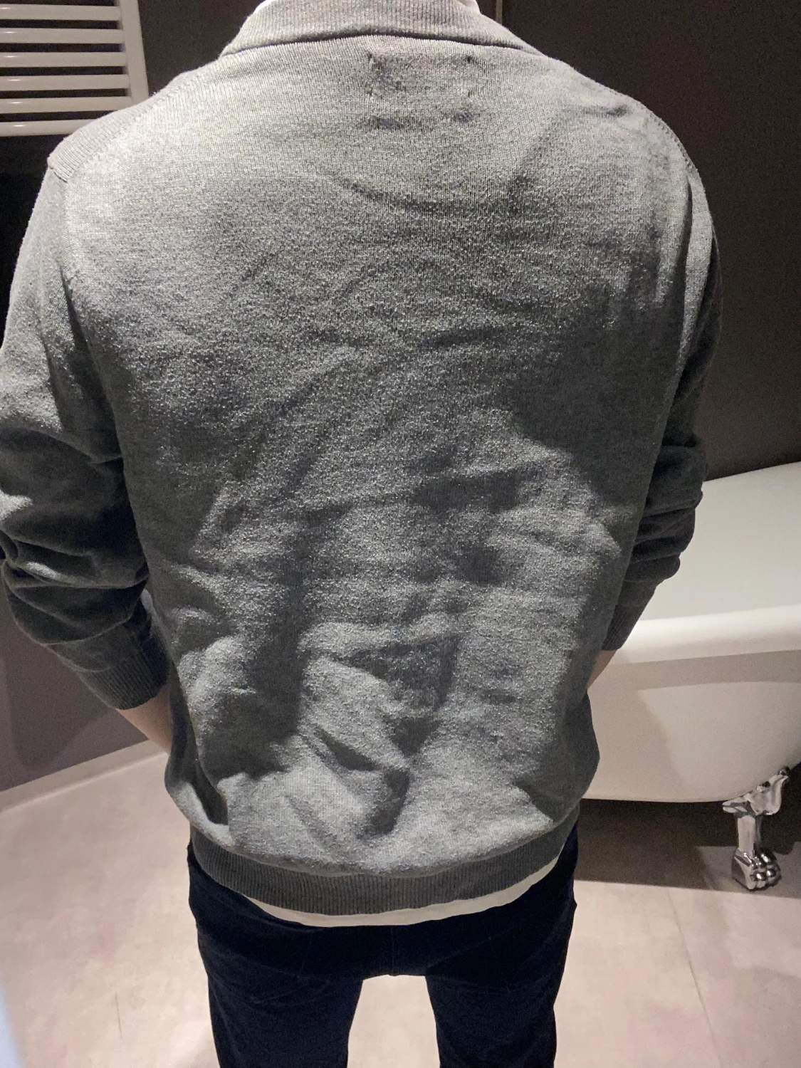 Grå cardigan med knappar från chaps by Ralph lauren - 1