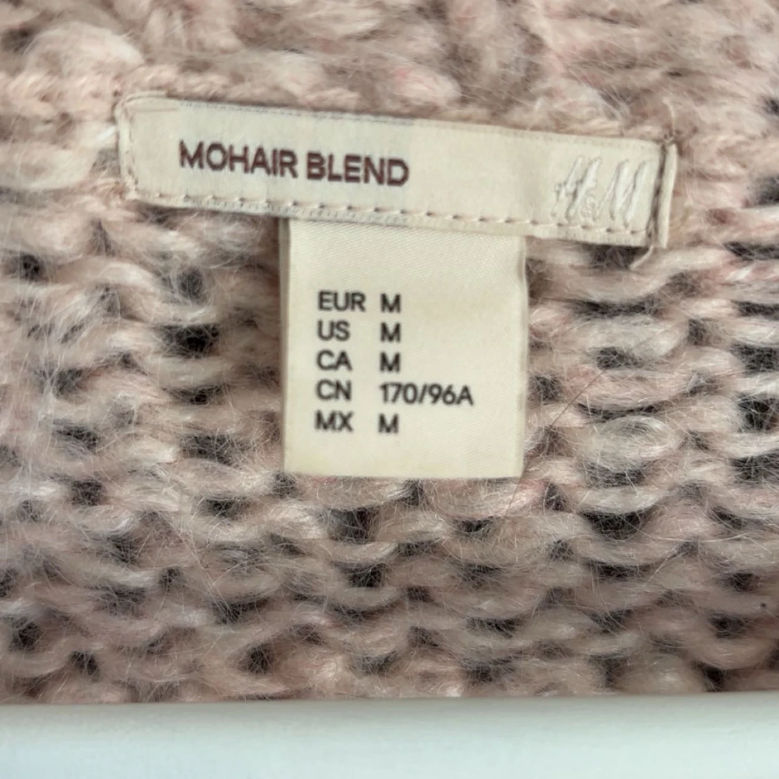 Ljusrosa stickad mohairtröja H&M - 1