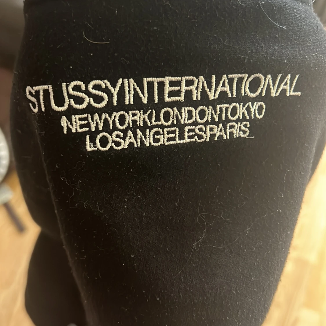 Svart Stussy hoodie med brodyr, M - 3