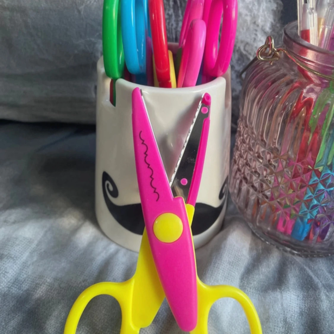 Färgglada mönstersaxar set - 4