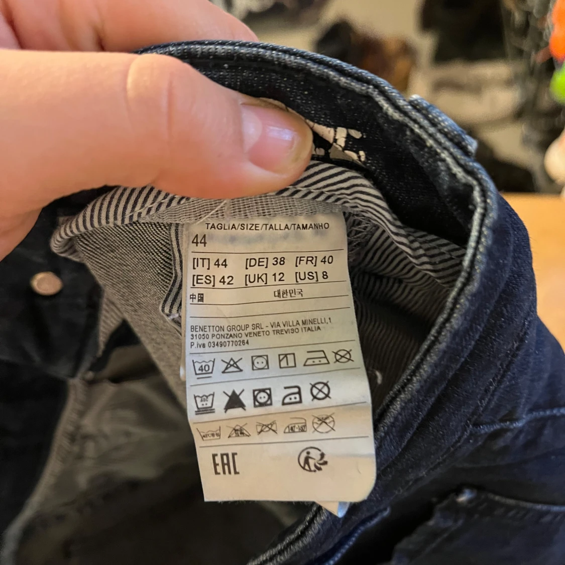 Mörkblå wide jeans från United Colurs of Benetton - 4