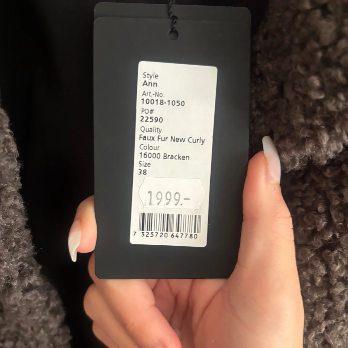 Brun teddyjacka från Saki, stl 38 - 3