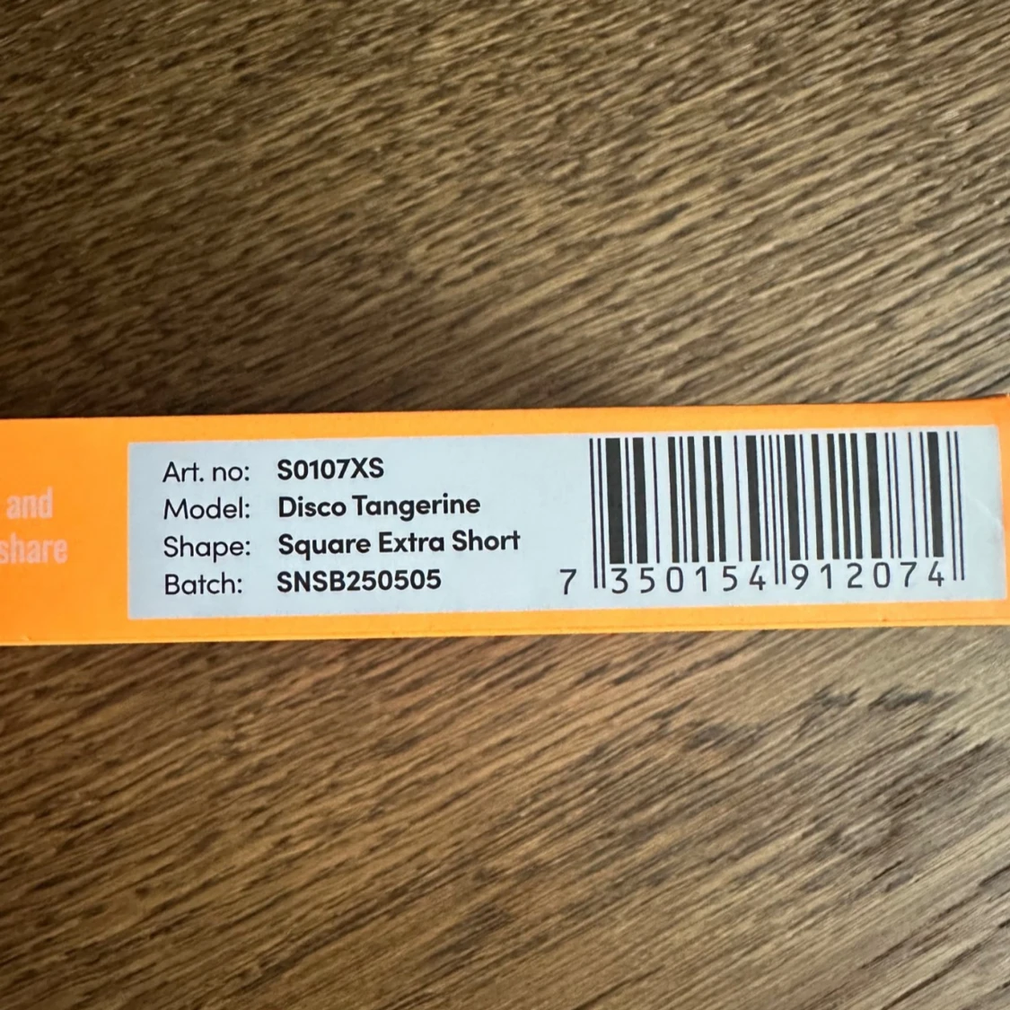 Switch Nails Disco Tangerine Square Extra Short - 1