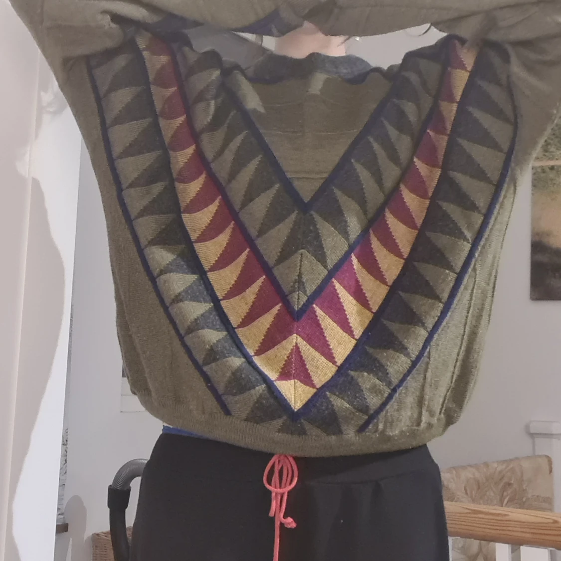 Retro mönstrad tröja Carlo Colucci - 3