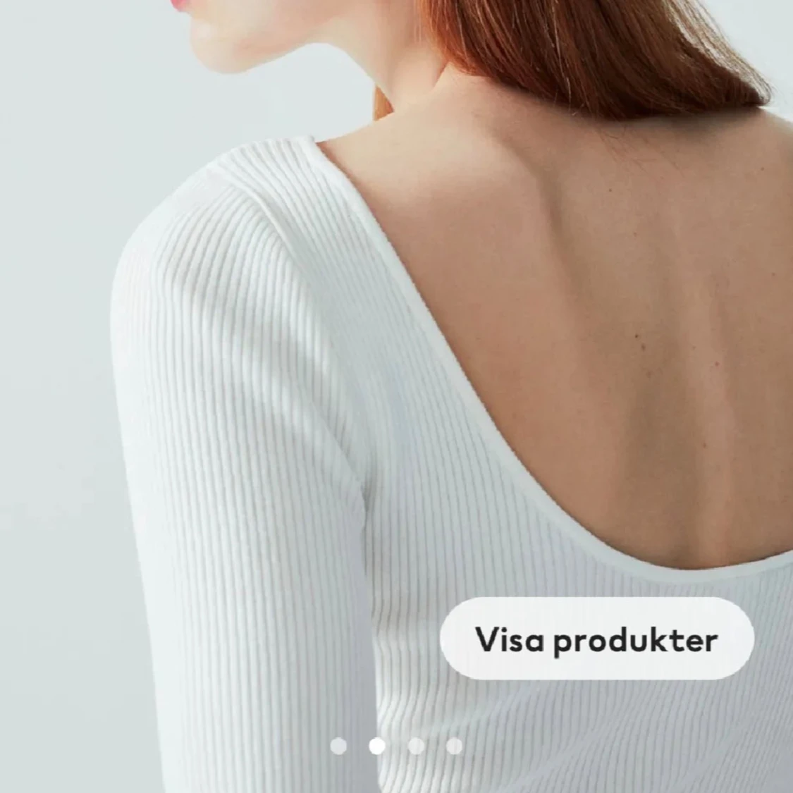 Ribbad vit tröja - 3