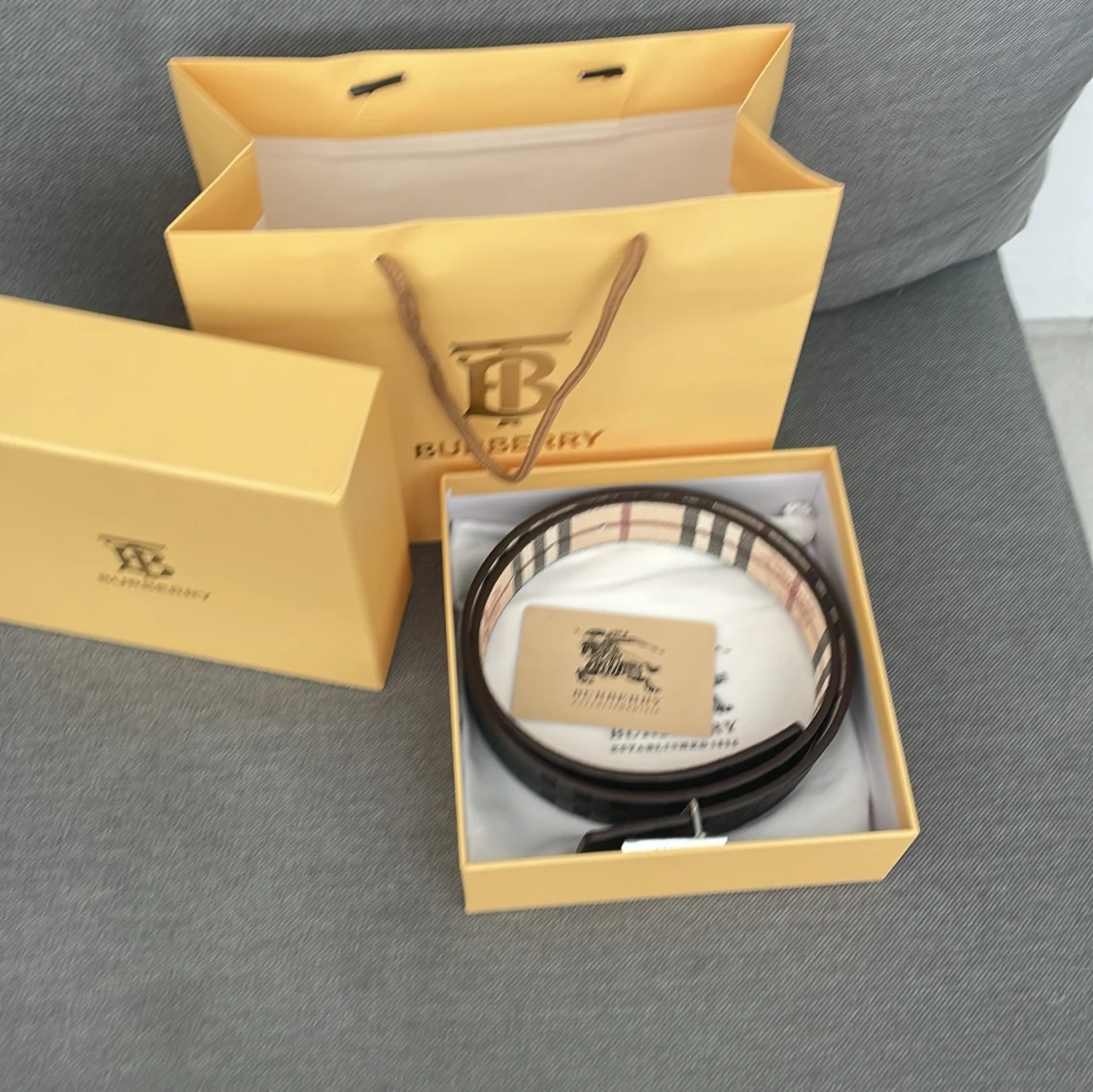 Burberry bälte med klassiskt rutmönster - 4