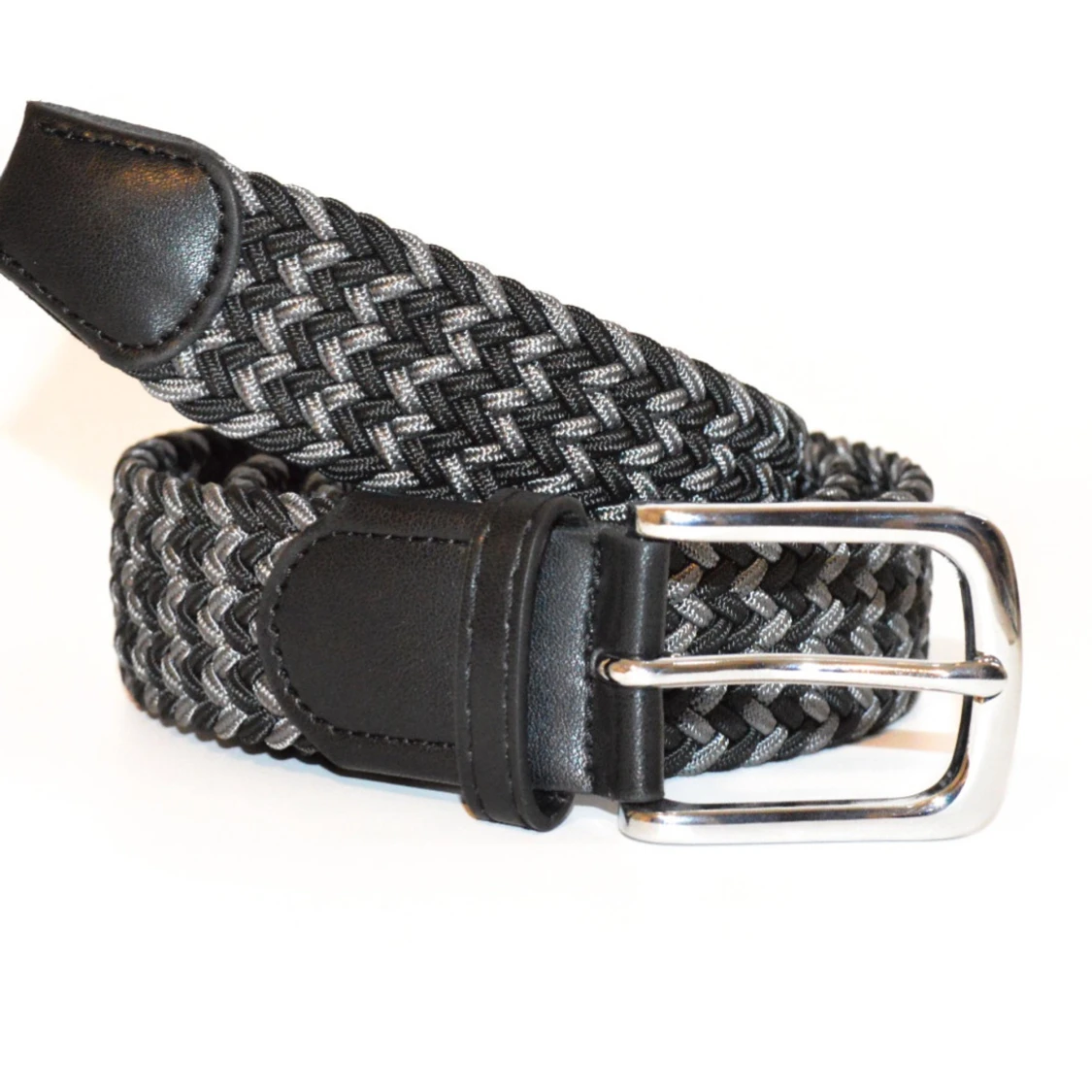 Flätat bälte, Svart Grå