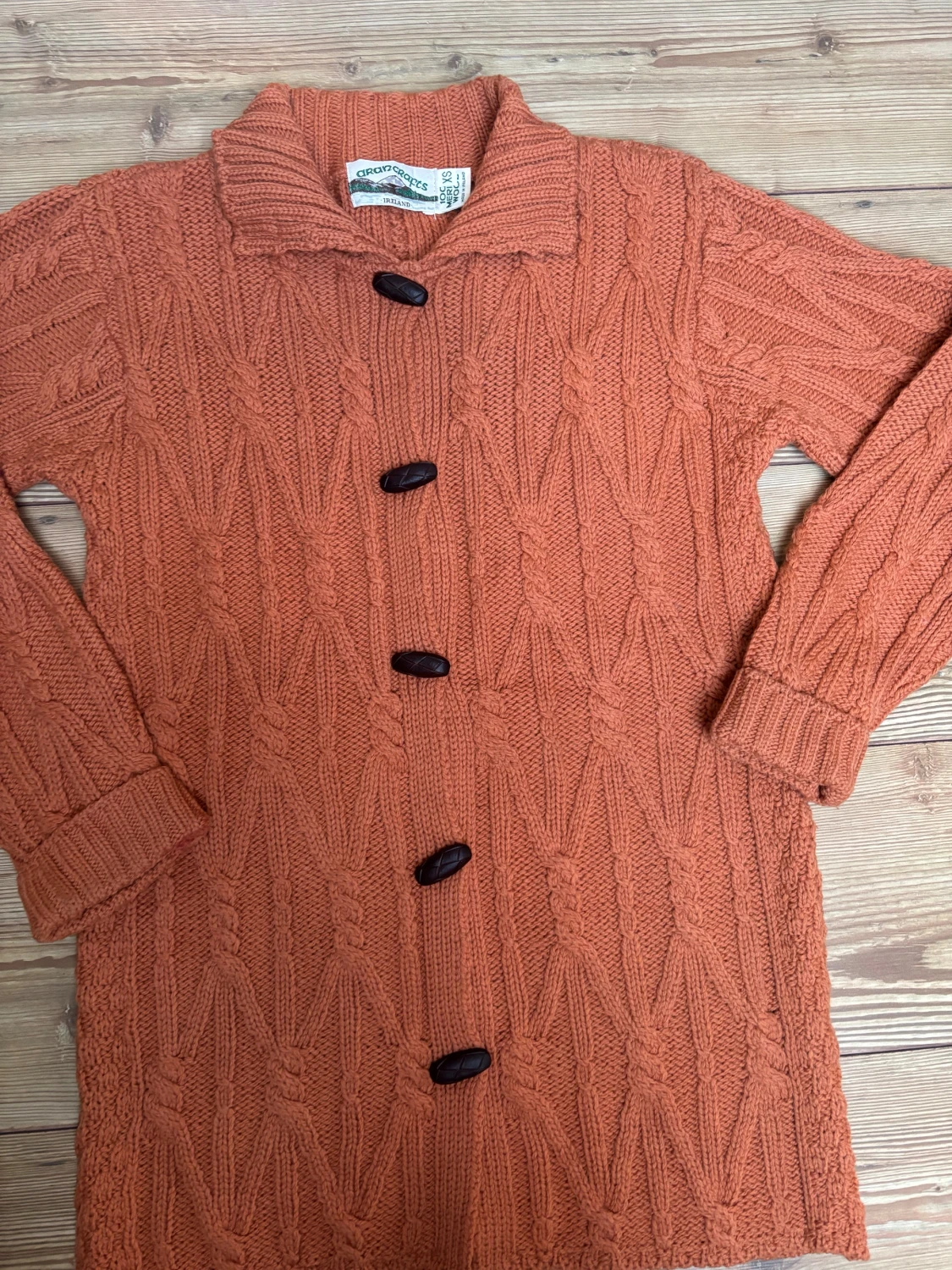 Rostorange kofta från Aran Crafts - 1
