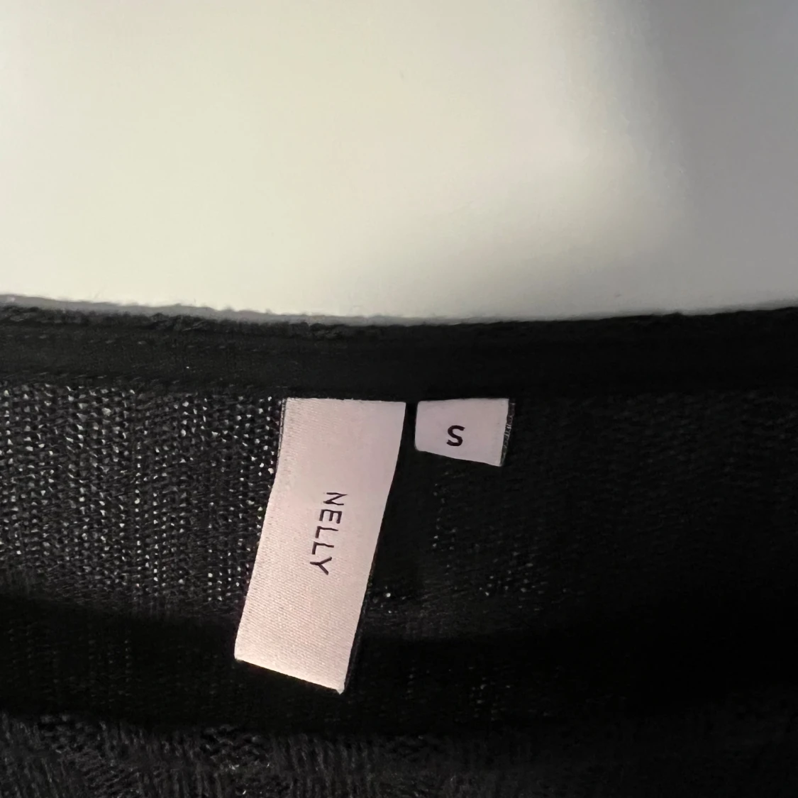 Svart ribbad långärmad topp Nelly - 2