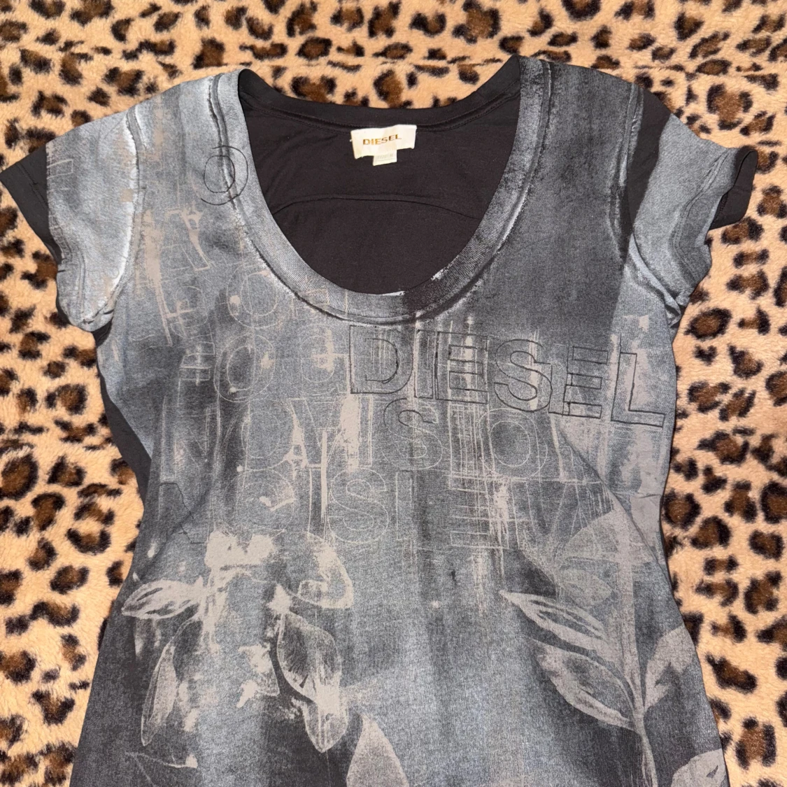 Svart och grå kortklänning/långtröja från Diesel - 1