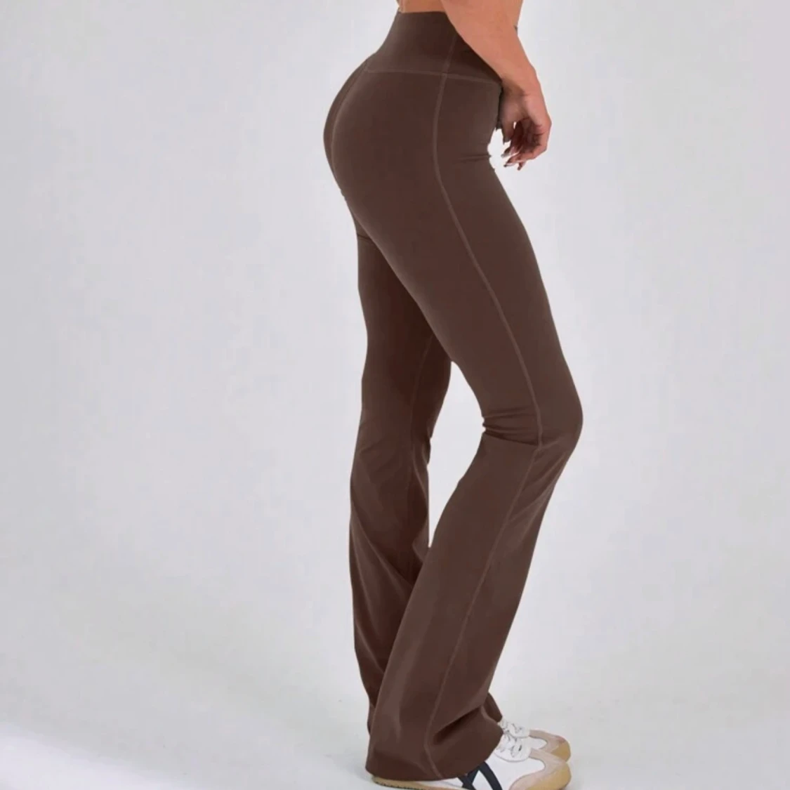 Bruna bootcut leggings med hög midja - 1