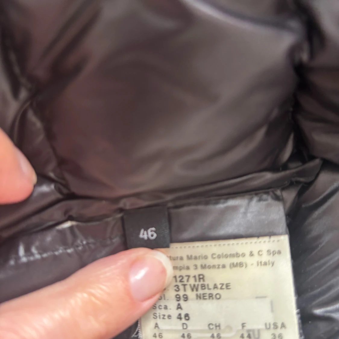 Svart Colmar dunjacka med huva - 3