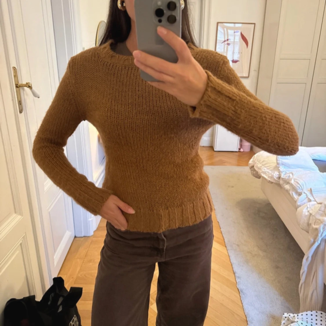 Brun stickad tröja från D&G - 1