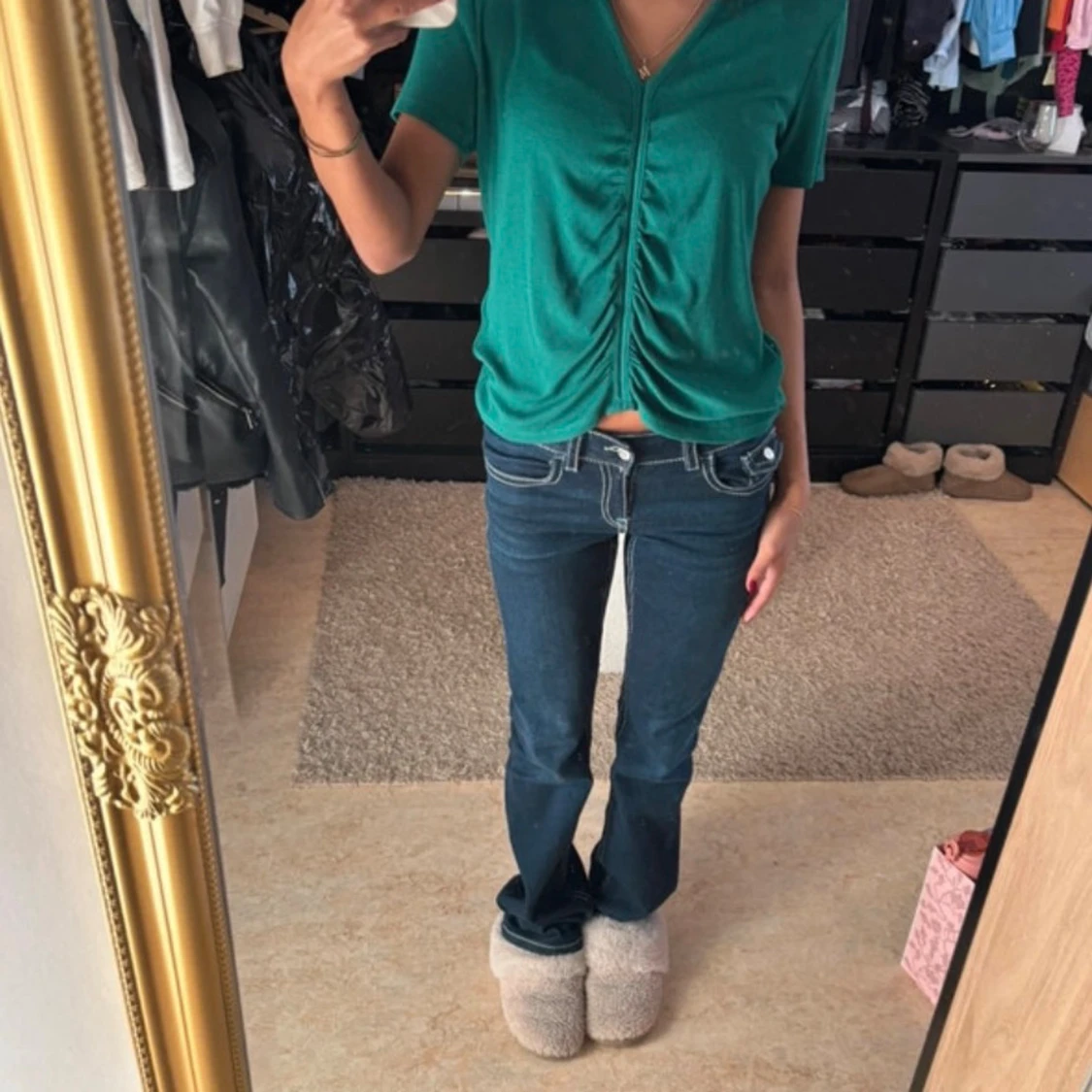 Grön ribbad topp - 1