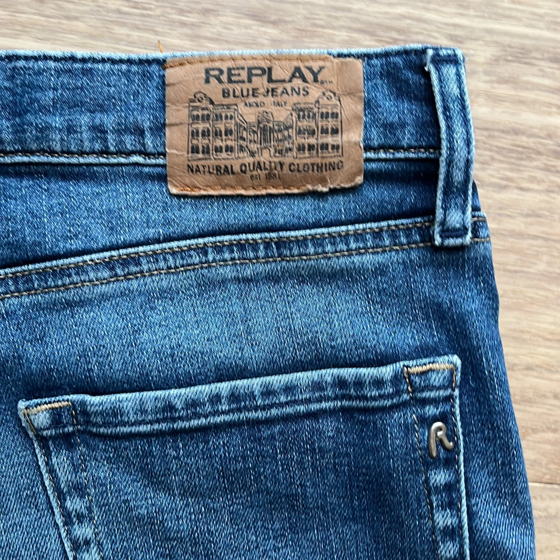 Blå Replay jeans straight fit - 1