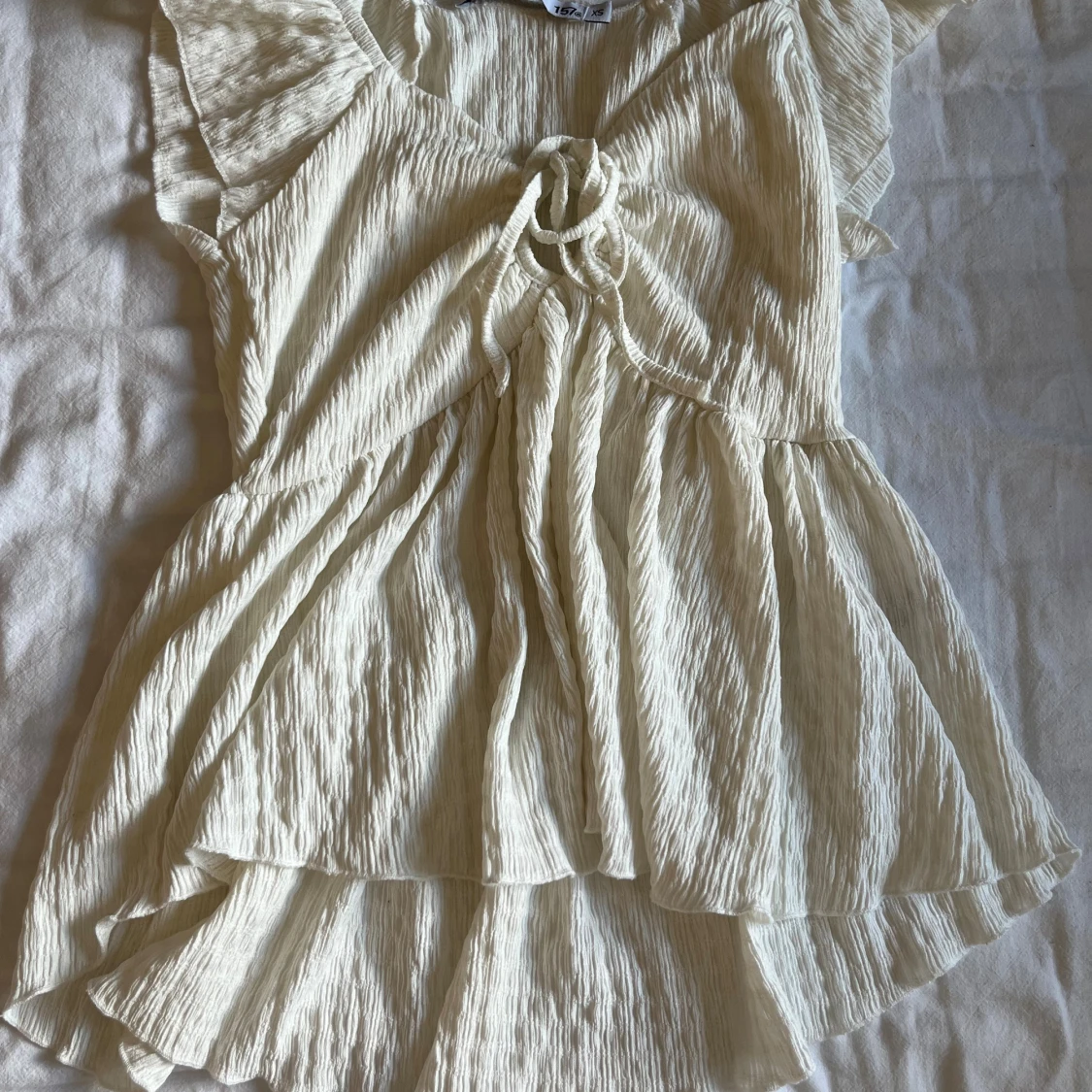 Vit volangblus från 157, XS