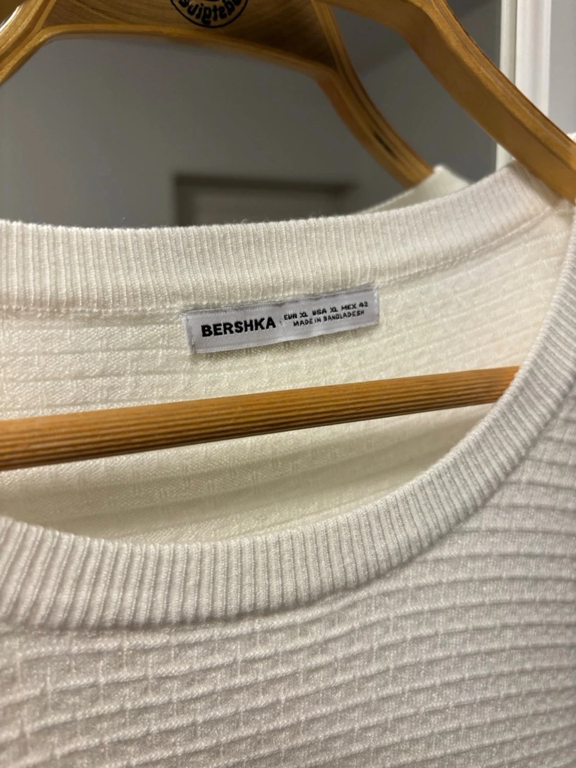 Vit ribbad tröja från Bershka - 1