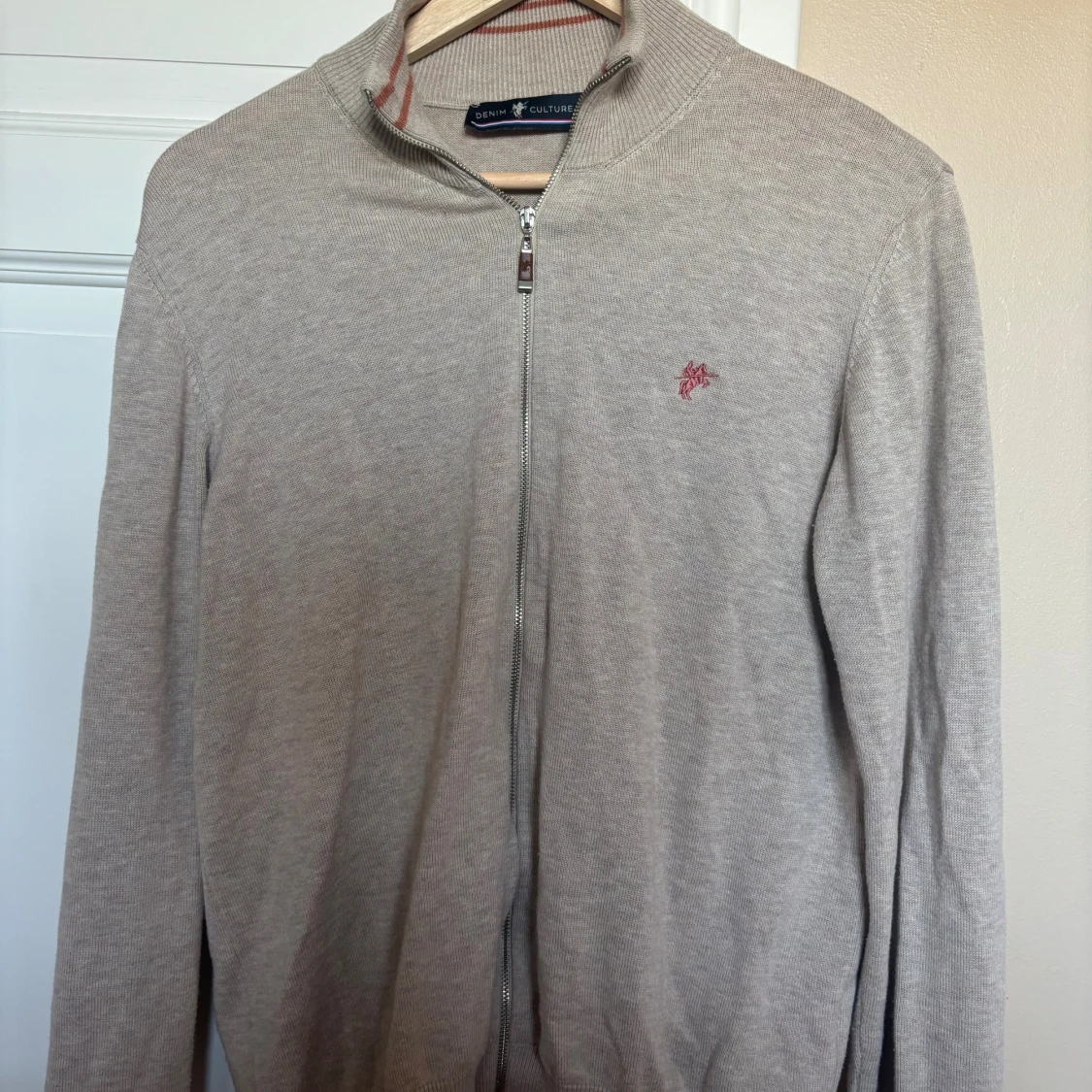Denim culture zip tröja  - 1