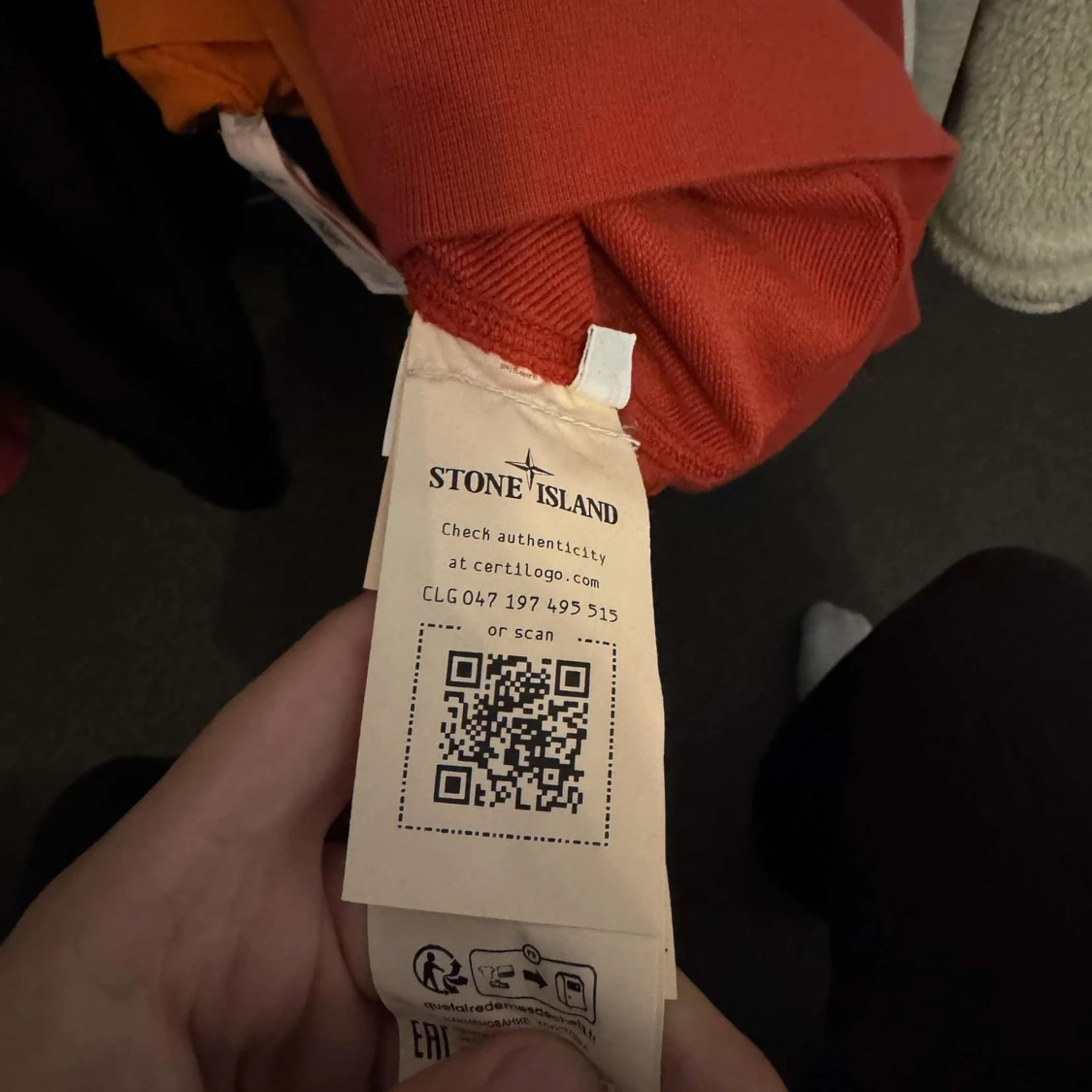 Röd Stone Island sweatshirt - 1