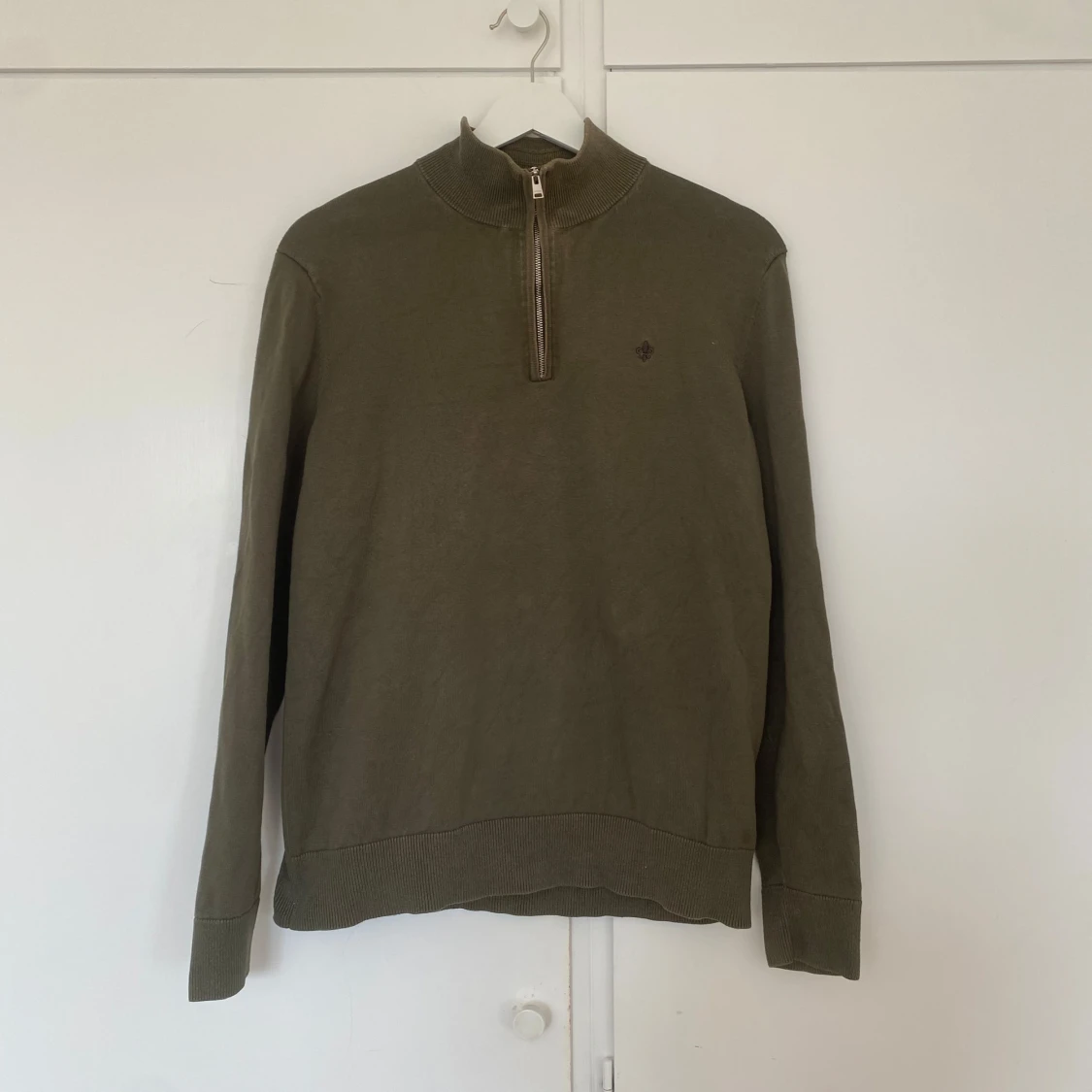 Olivgrön half zip tröja Morris - 1