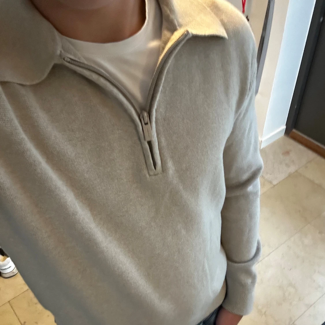 Beige Dobber Halfzip - 1