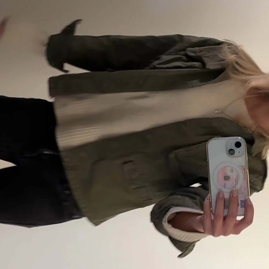 Grön trekvartsärmad jacka  - 1