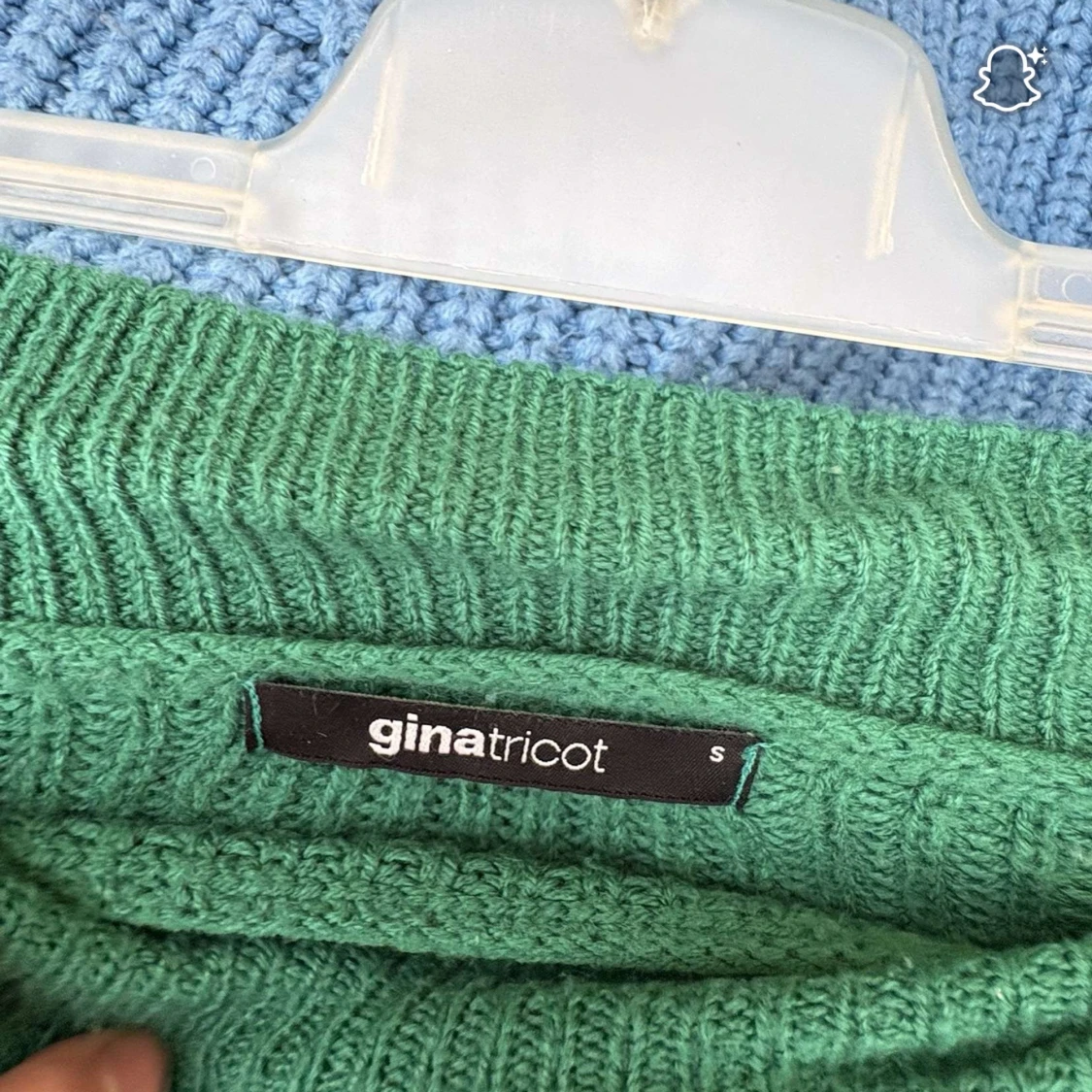 Grön croppad offshoulder topp Gina Tricot - 2