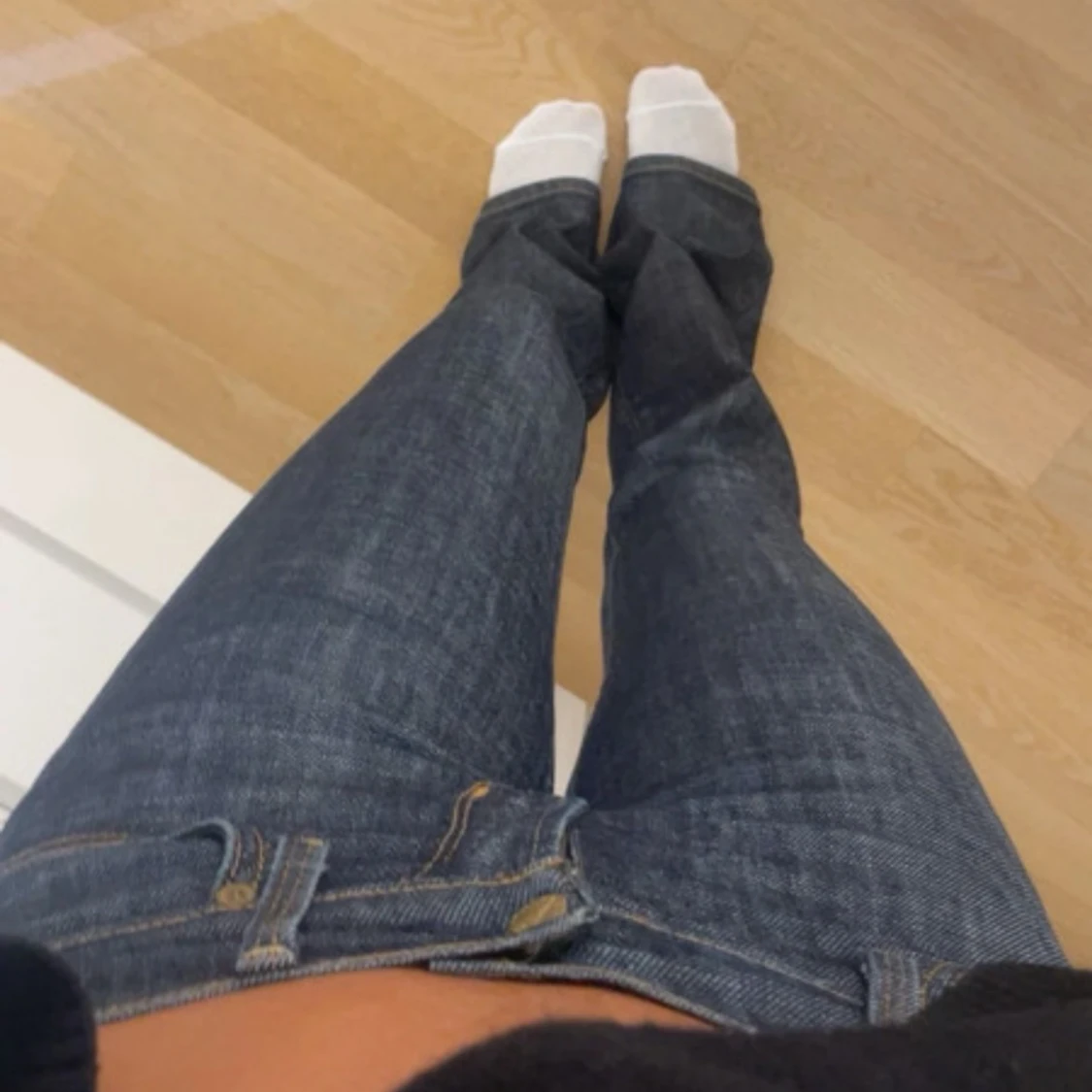 low waist boot cut jeans - 1