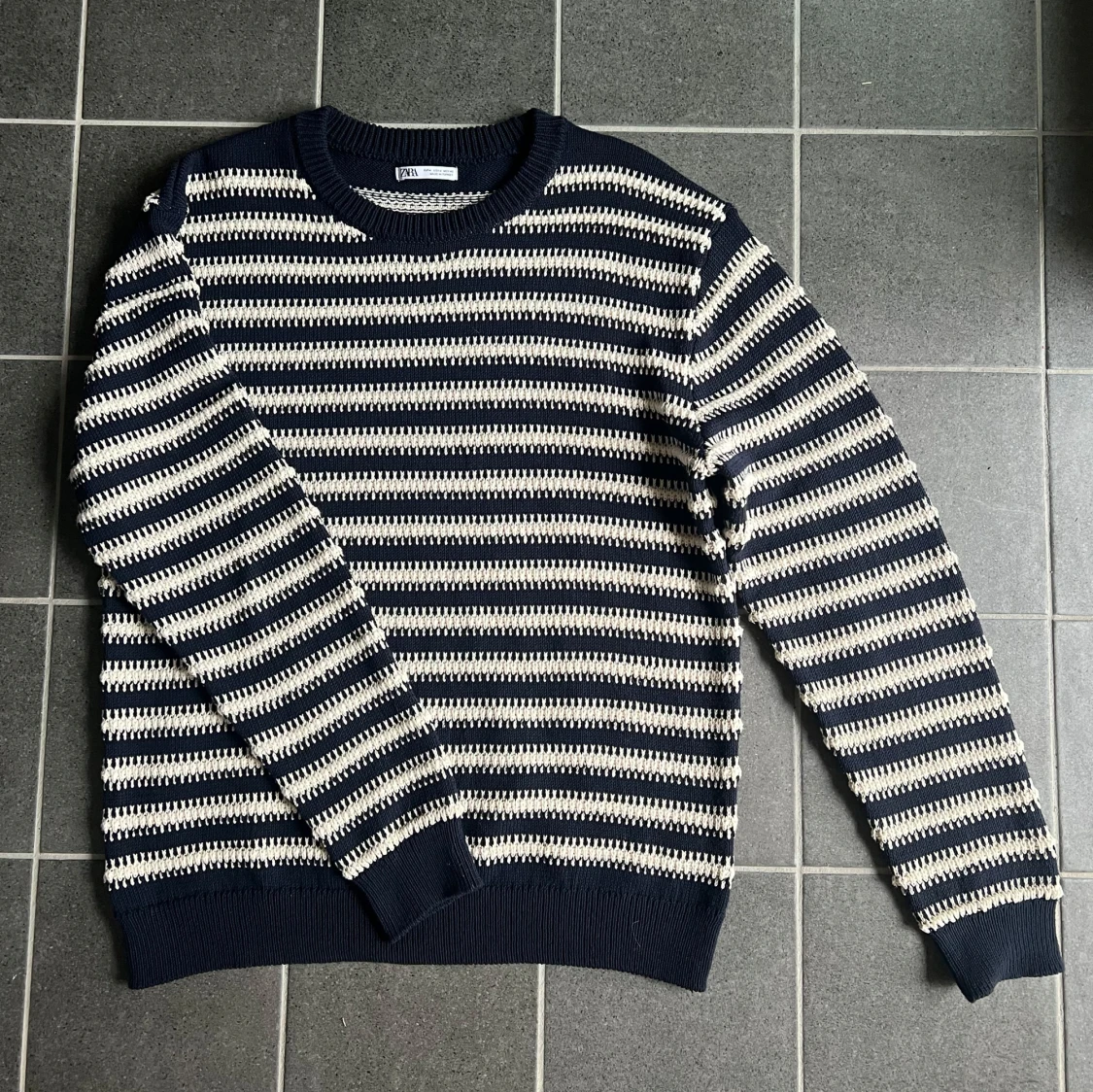 Randig stickad tröja från Zara