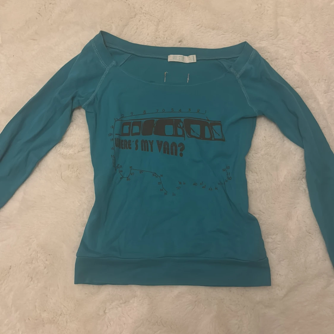 Turkos långärmad topp BY TRF