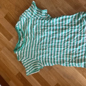 Grönvit randig t-shirt monki  - Randig t shirt med grön vita ränder, jätte mjukt och skönt material.
