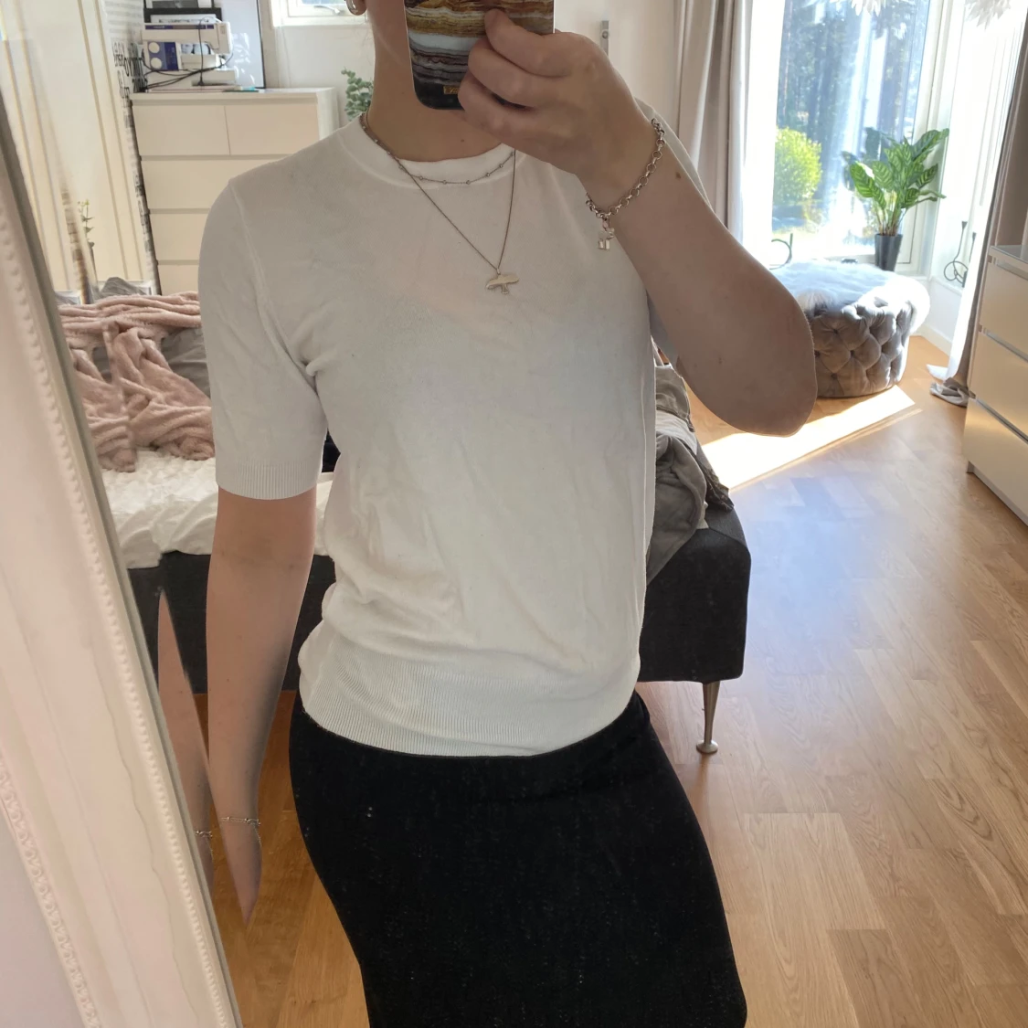 Vit kortärmad topp från Zara - 1