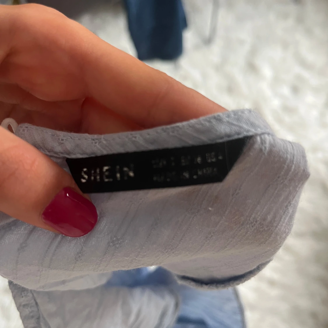 Ljusblå volangblus från SHEIN - 2