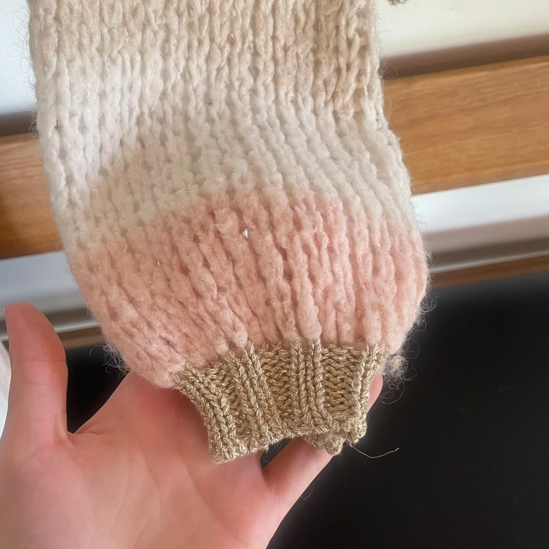 Randig stickad kofta  - 2