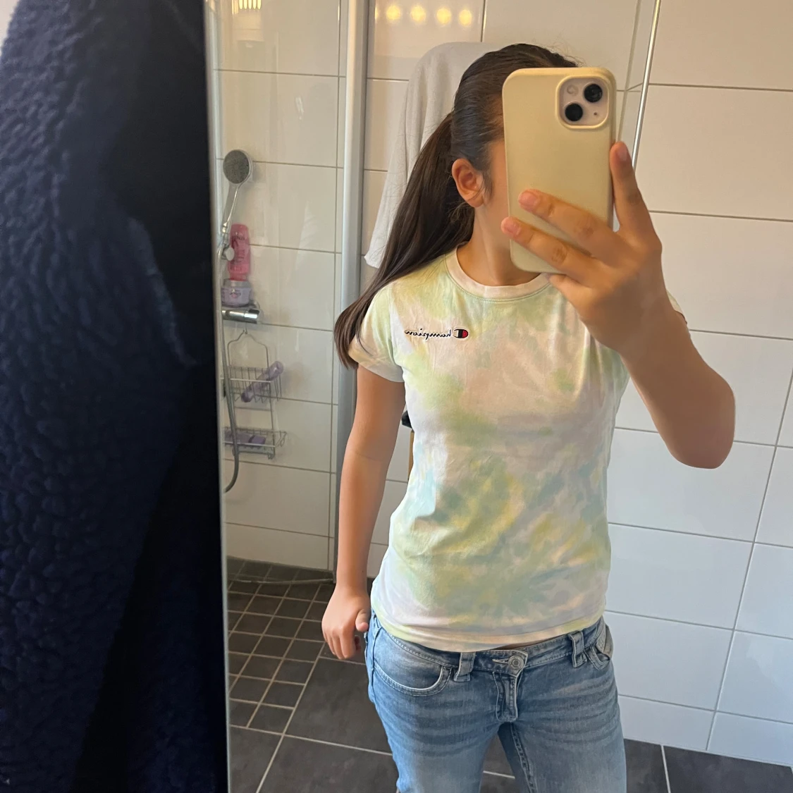 Pastellfärgad Champion t-shirt