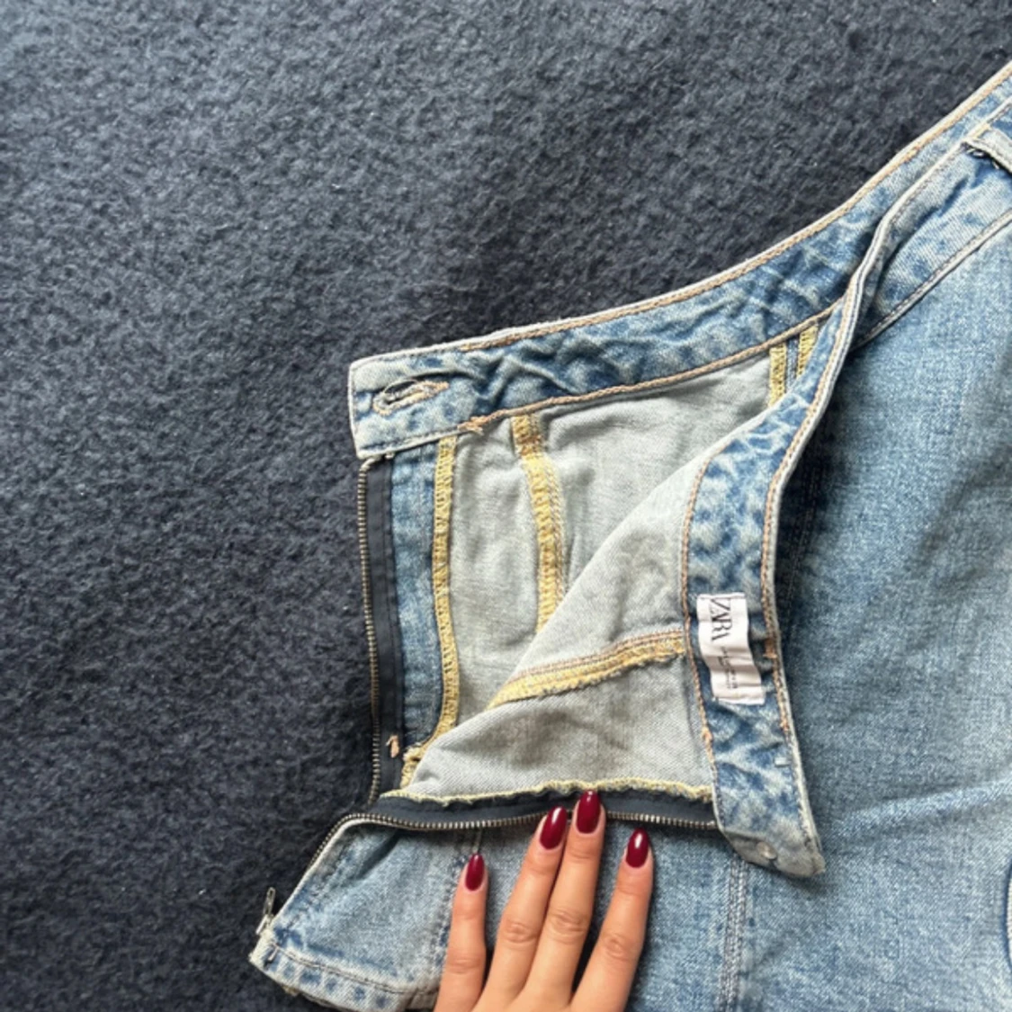 Jeans one shoulder topp från Zara - 4