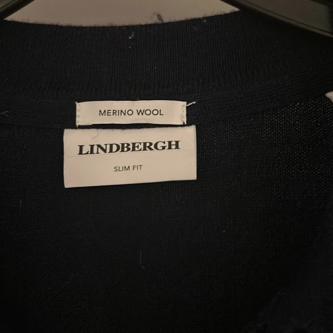 Mörkblå merinoull overshirt Lindbergh - 2