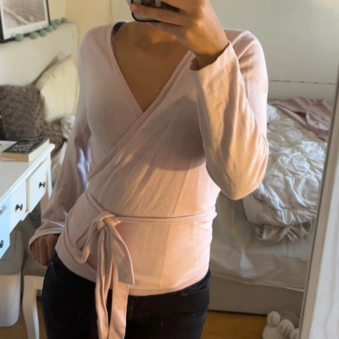 Ljusrosa omlottröja  - 2