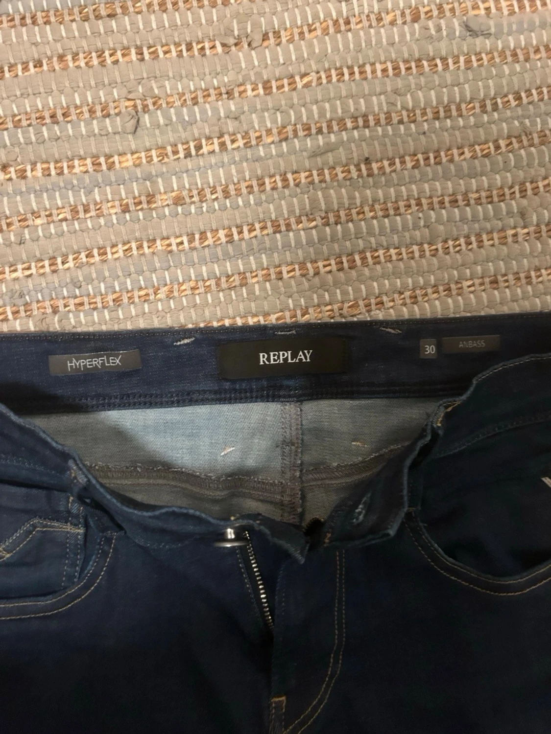 Replay Hyperflex mörkblå jeans - 5