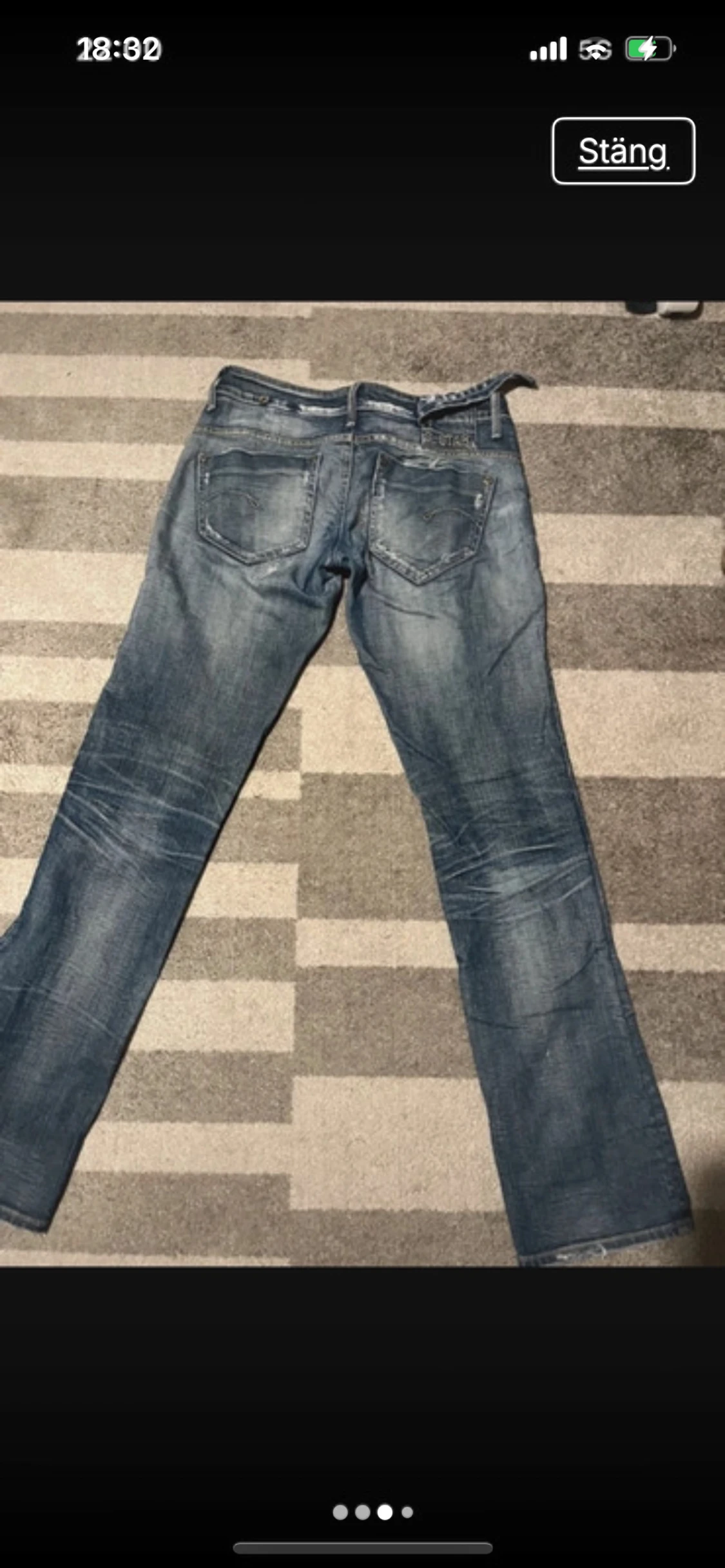 Blå g star raw jeans straight fit - 2
